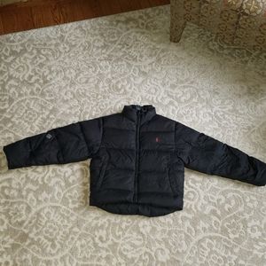 Child's 8/10 Polo Puffer Coat Black